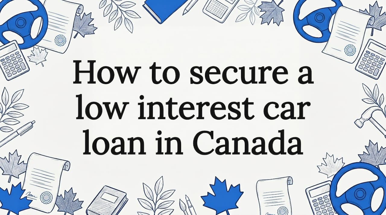 Decorative illustrated title card for car loan article